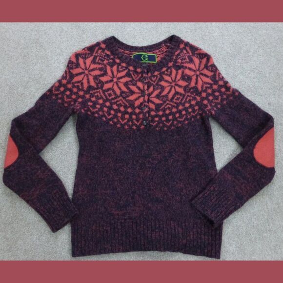 C Wonder Wool Blend Pink Floral Sweater - Picture 11 of 11